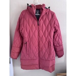 Moosejaw Women's Down Mid Length Jacket Size Medium Coral